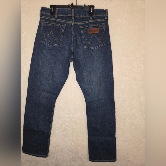 Wrangler Retro Slim Bootcut Jean Mens Dk Blue Denim Sz 36x34 Cowboy Ranch Rodeo - Picture 4 of 10